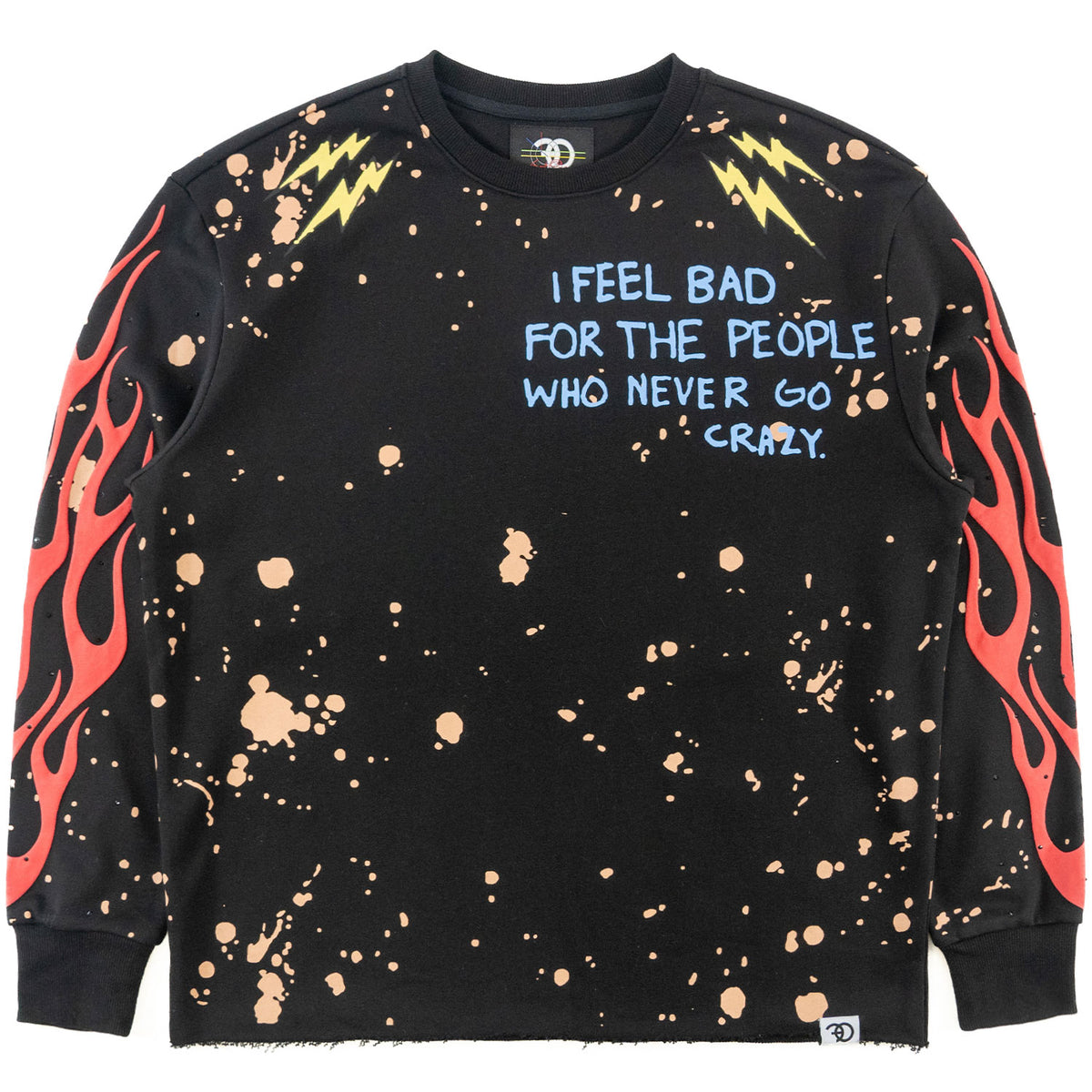 Makobi F4120 Toxic World Crewneck Sweatshirt in Black, view 2