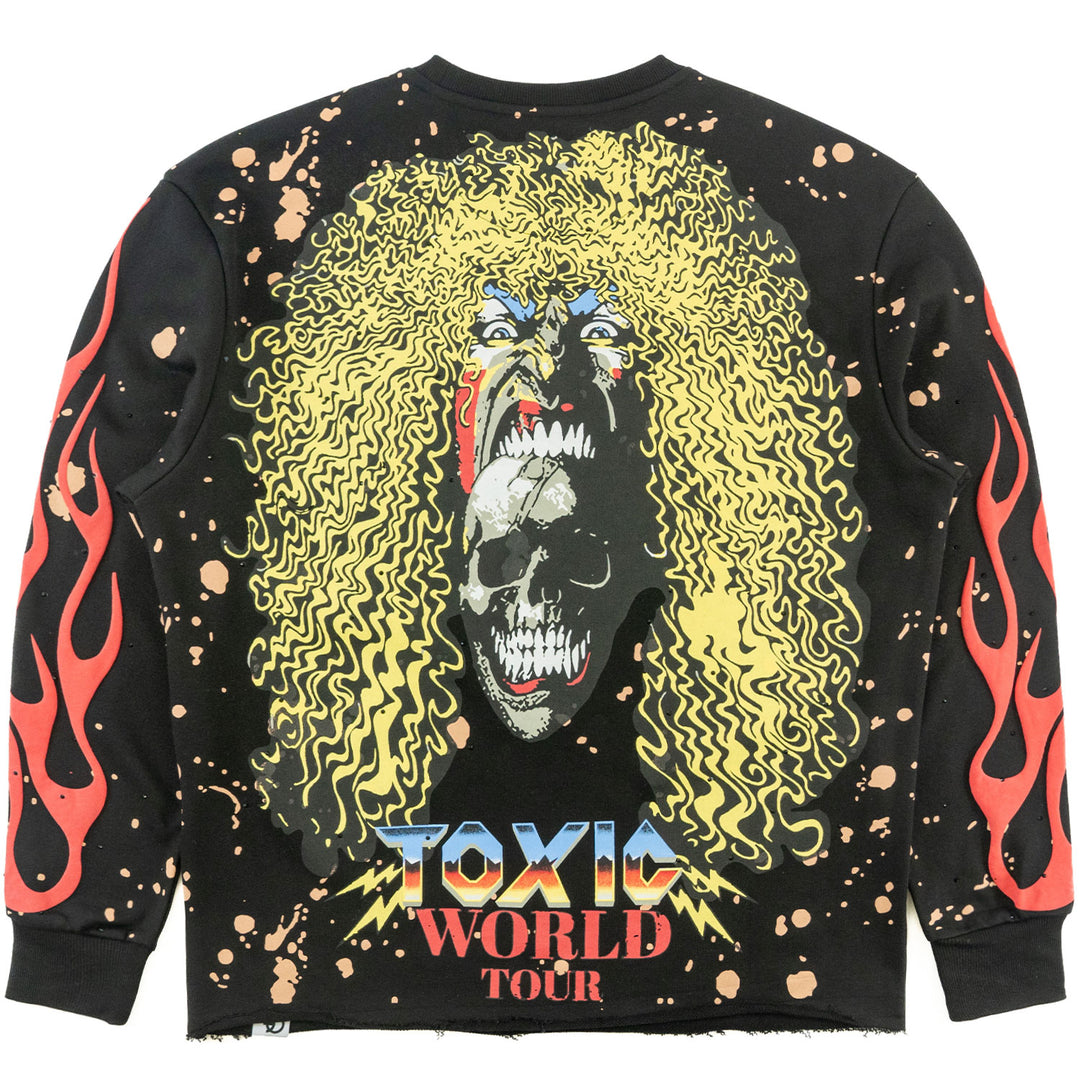 F4120 Toxic World Crewneck Sweatshirt - Black – Makobi Jeans USA