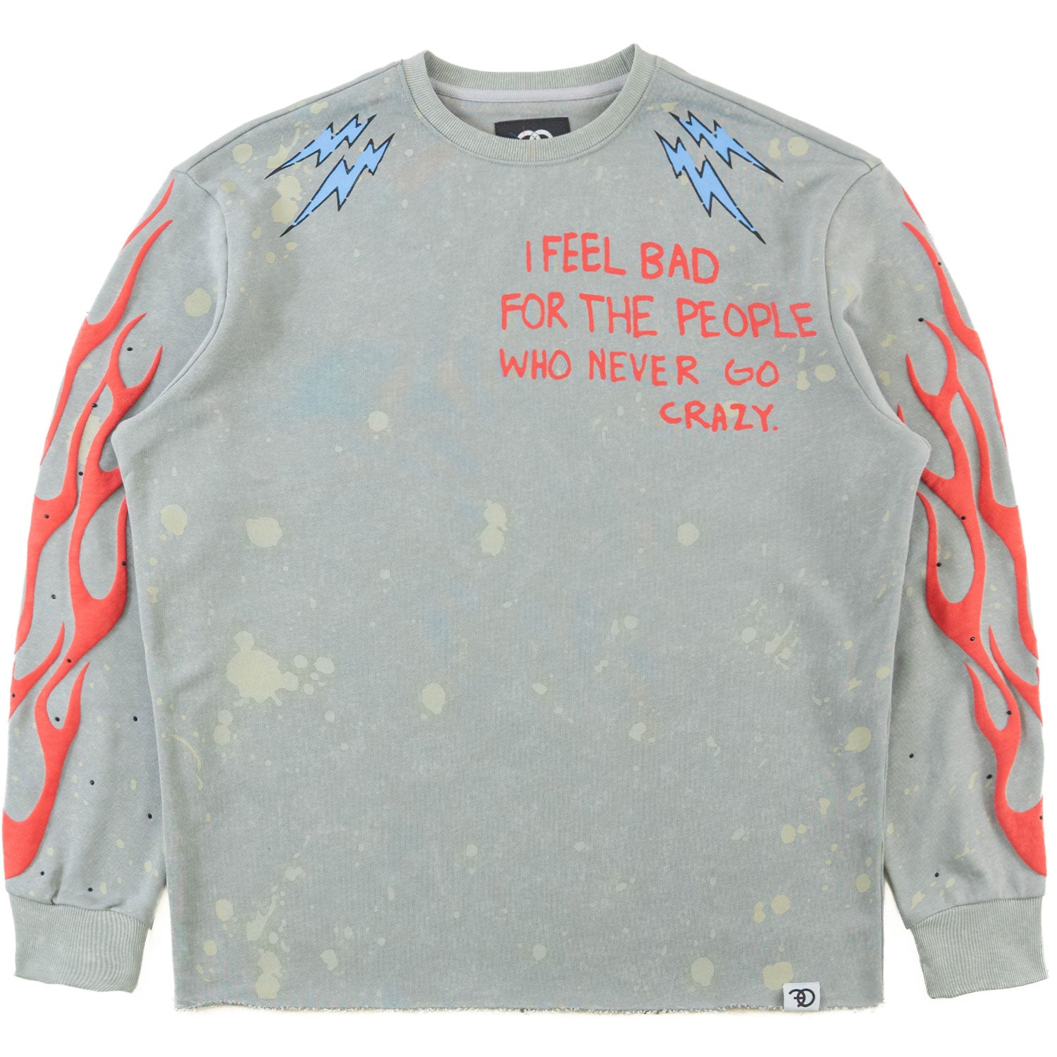 Makobi F4120 Toxic World Crewneck Sweatshirt in Gray, view 2