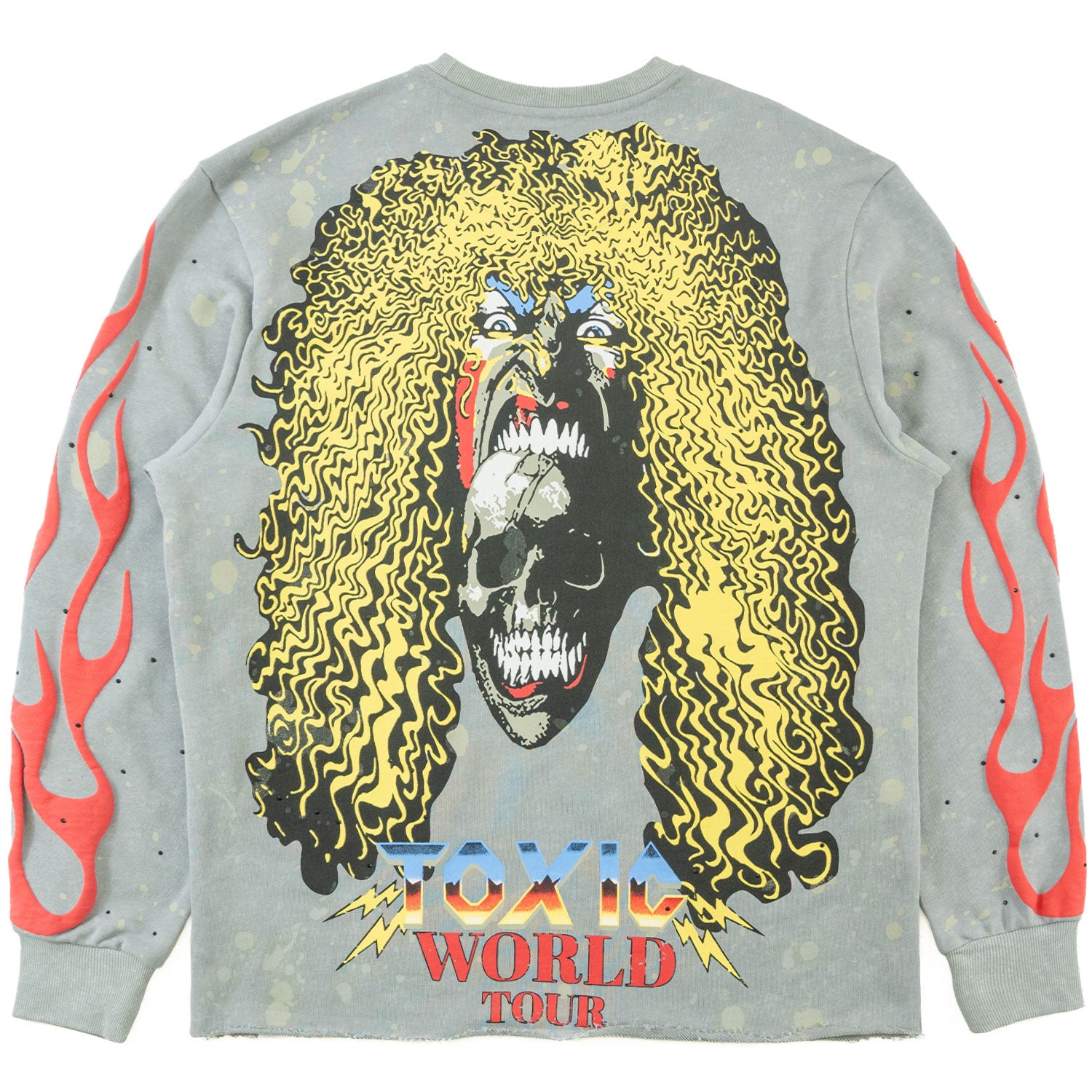 Makobi F4120 Toxic World Crewneck Sweatshirt in Gray, view 4