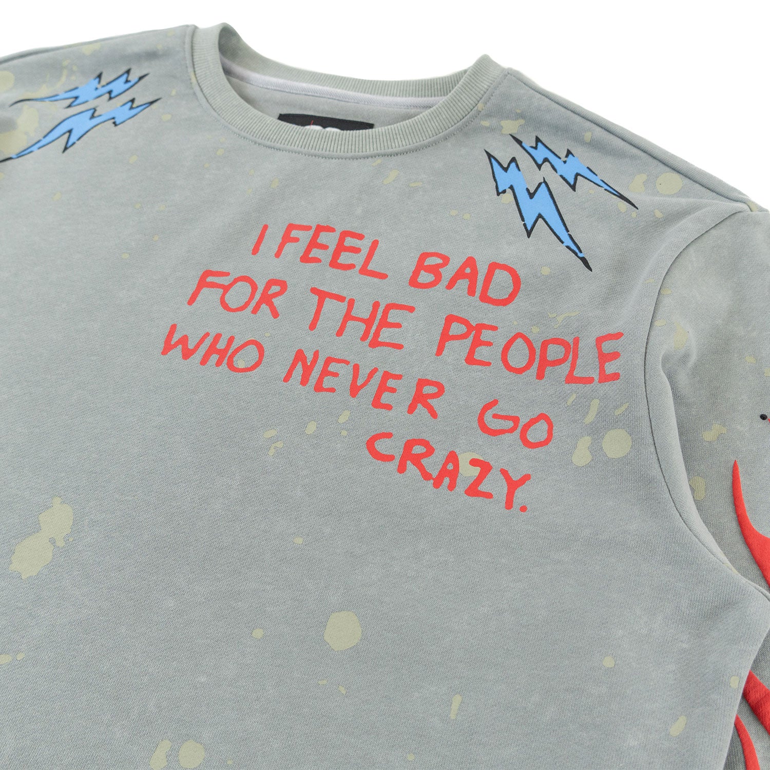 Makobi F4120 Toxic World Crewneck Sweatshirt in Gray, view 5