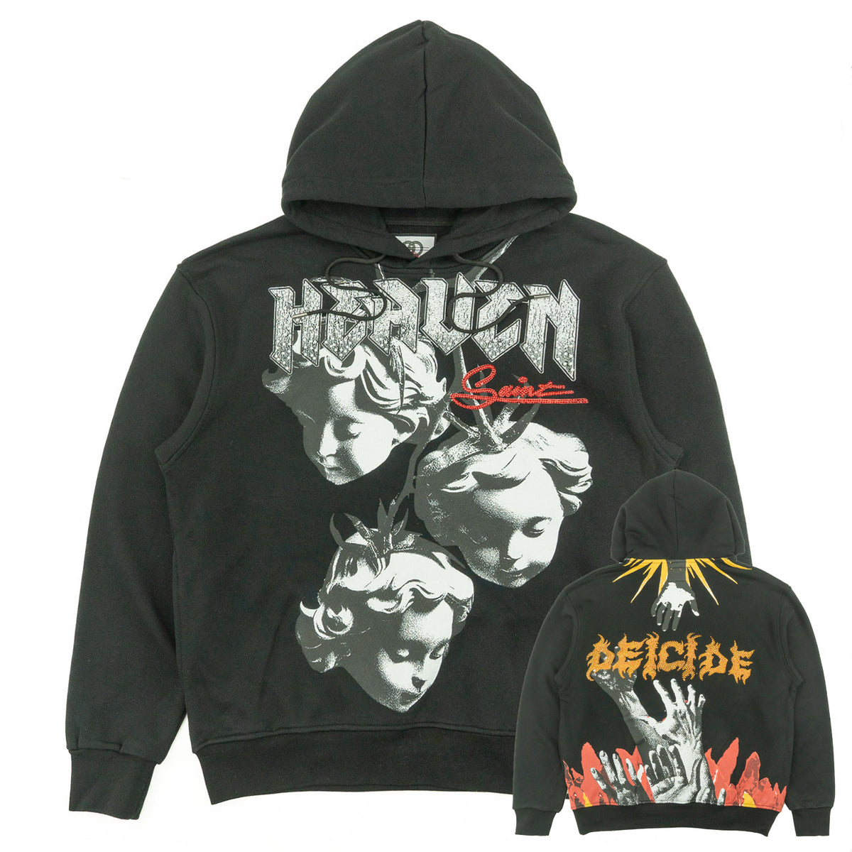 F4171 Heaven Pull Over Hoodie - Black