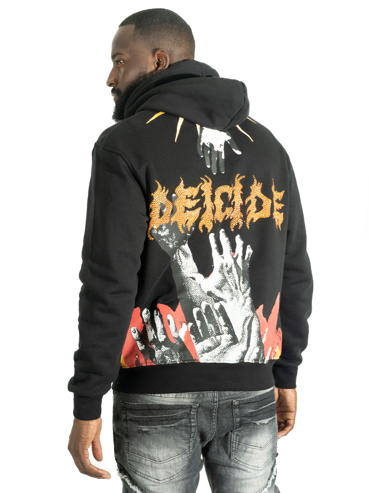 F4171 Heaven Pull Over Hoodie - Black