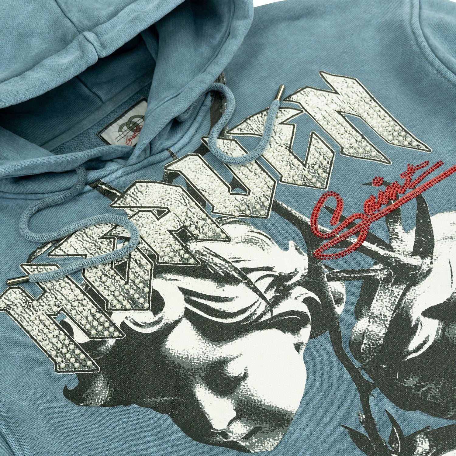 F4171 Heaven Pull Over Hoodie- Blue