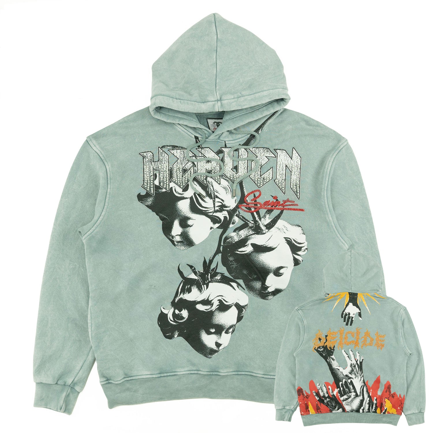 F4171 Heaven Pull Over Hoodie - Gray