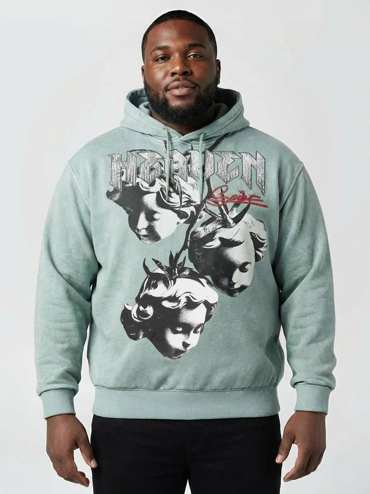 F4171 Heaven Pull Over Hoodie - Gray