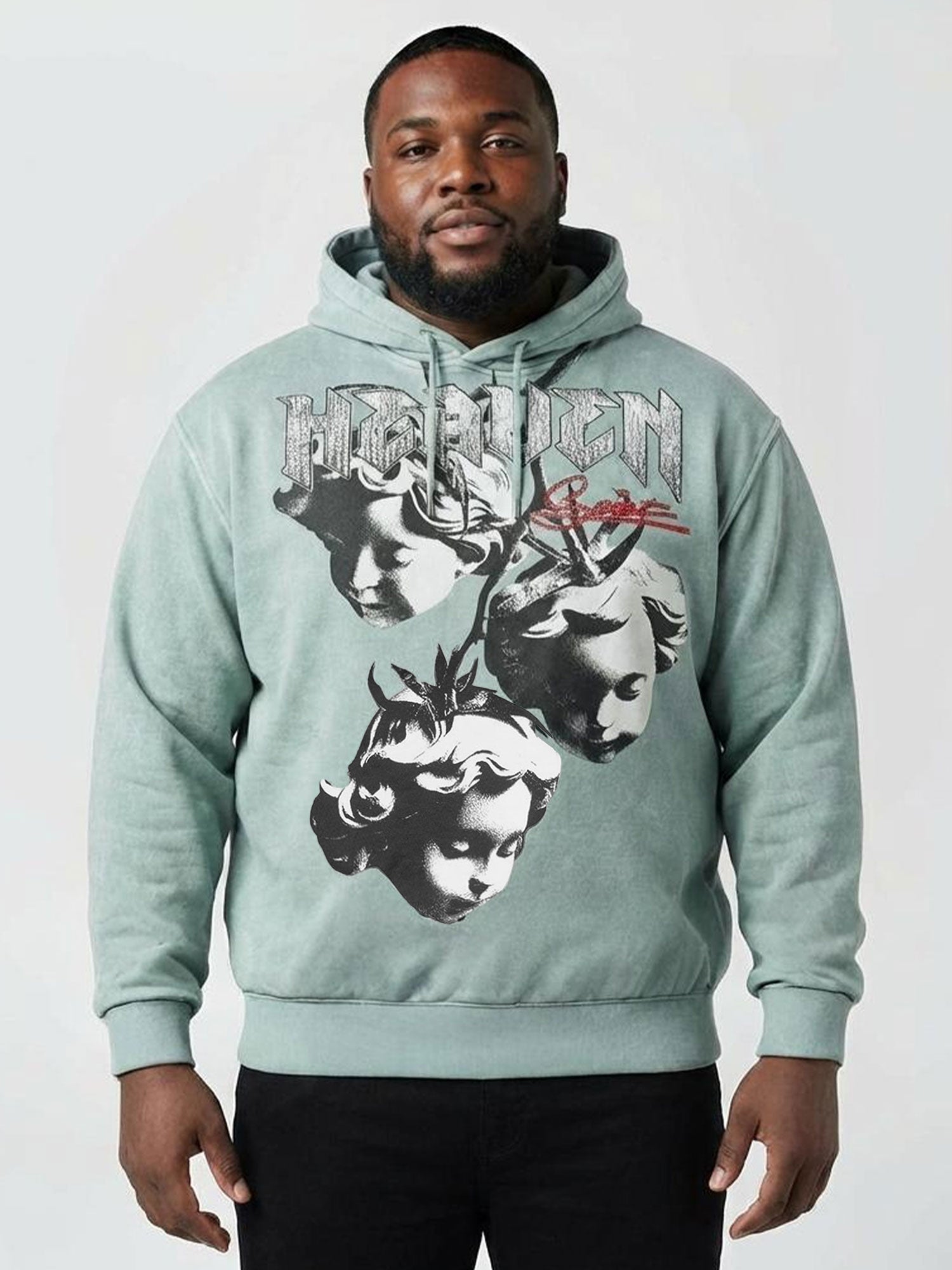 F4171 Heaven Pull Over Hoodie - Gray