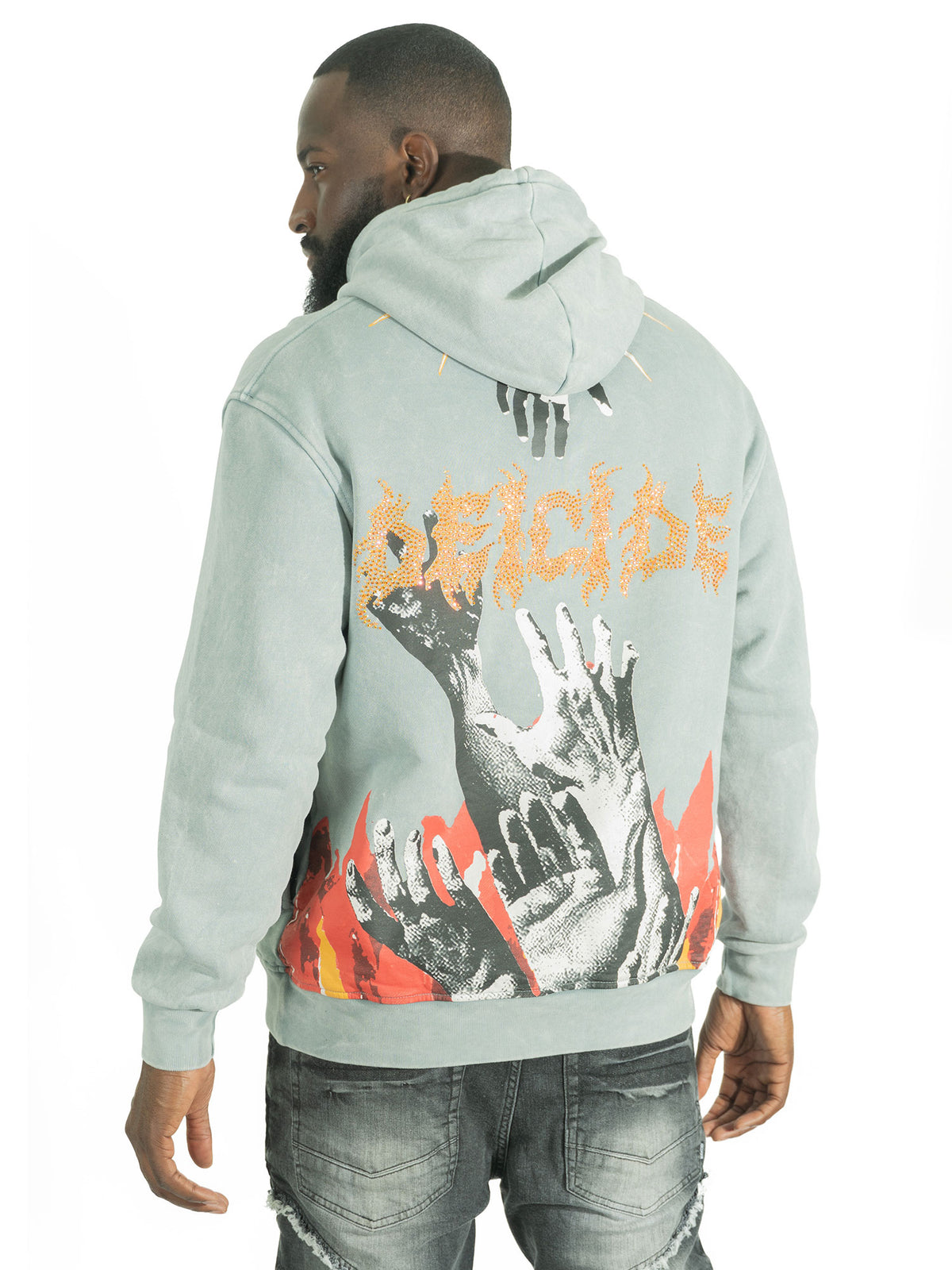F4171 Heaven Pull Over Hoodie - Gray