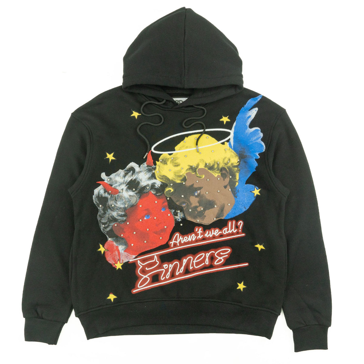F4173 Sinners Over Size Hoodie - Black