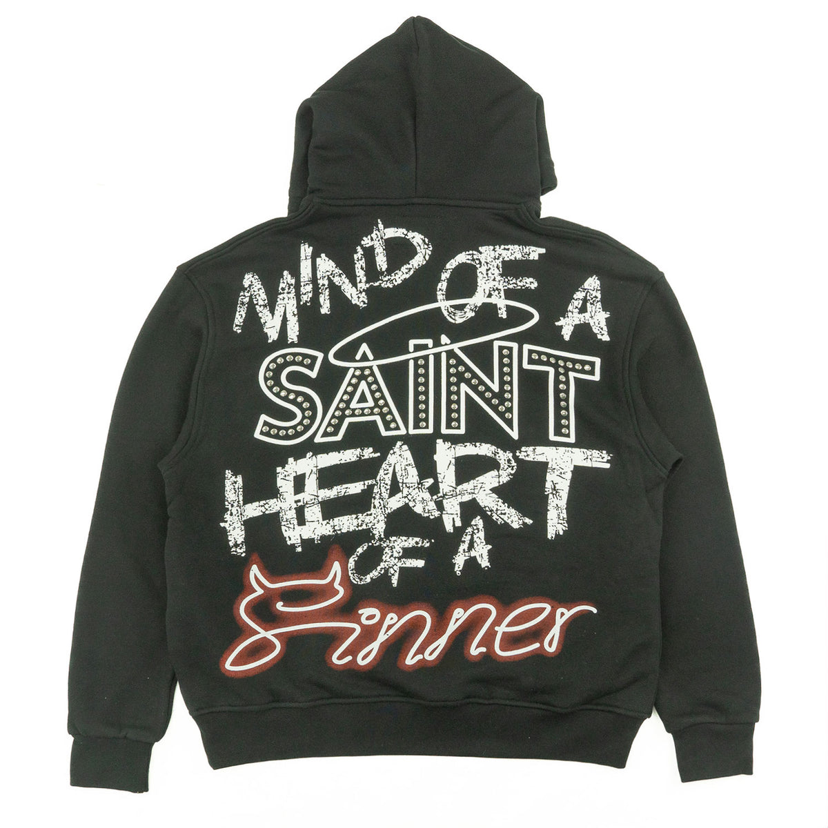 F4173 Sinners Over Size Hoodie - Black