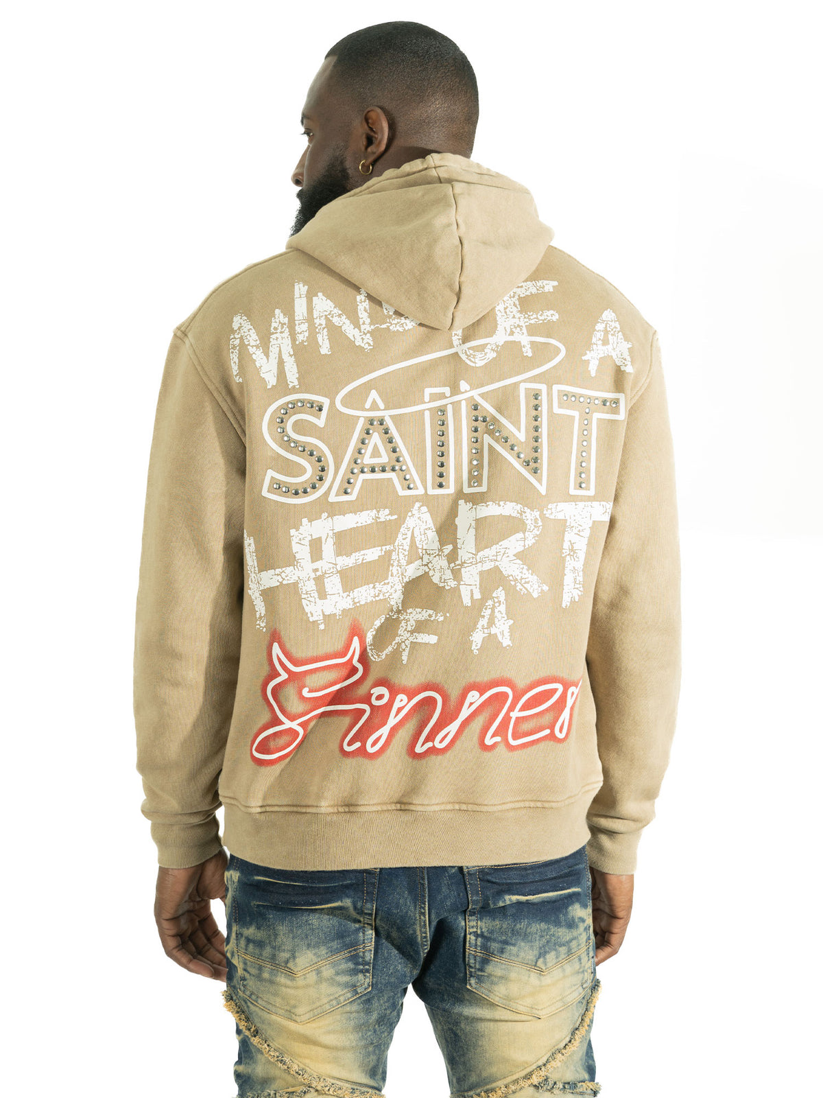 F4173 Sinners Over Size Hoodie - Mocha