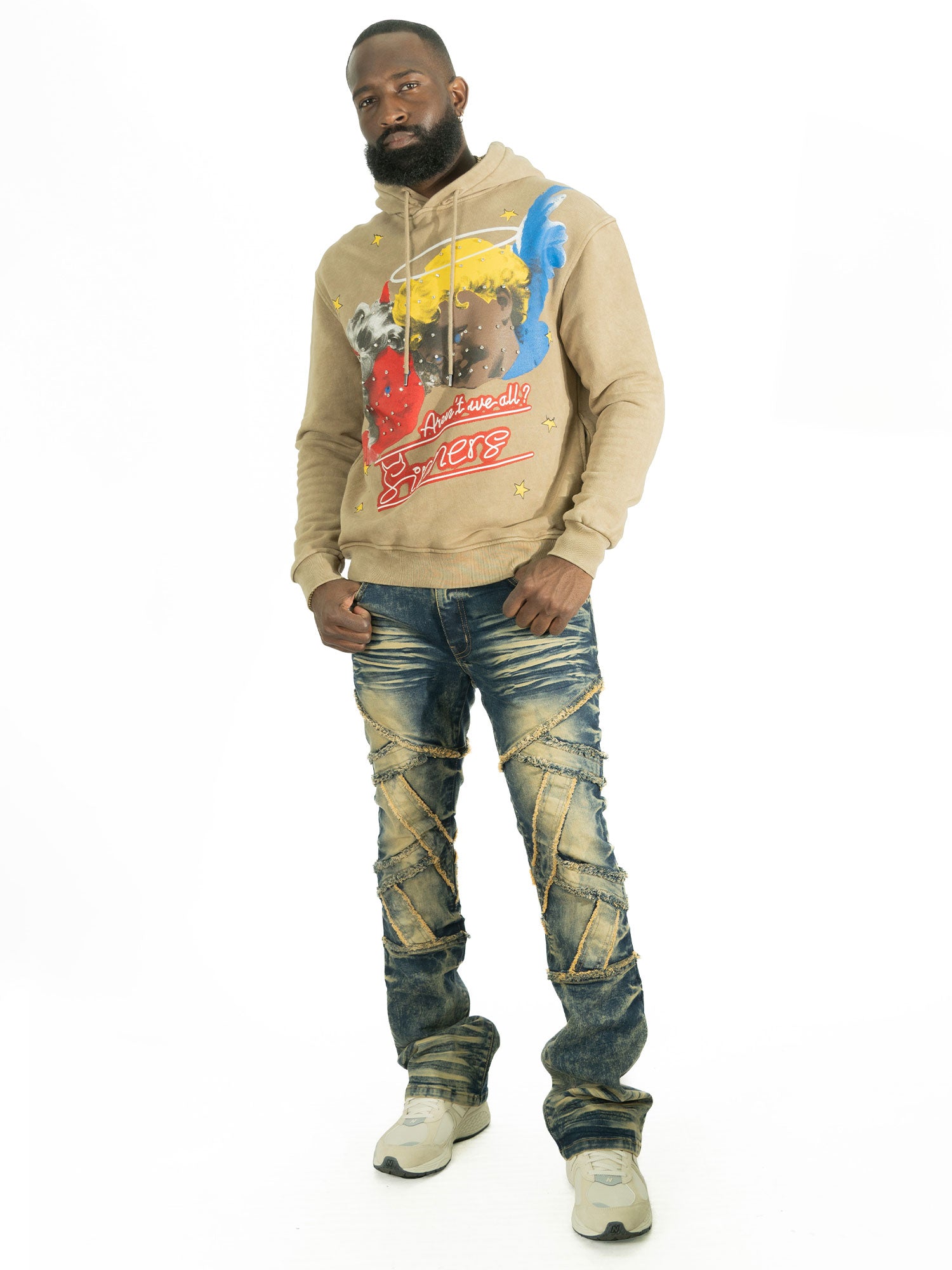 F4173 Sinners Over Size Hoodie - Mocha