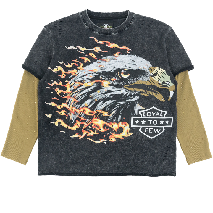 Sweatshirt|F4225 "Loyal To Few" Long Sleeves - Black