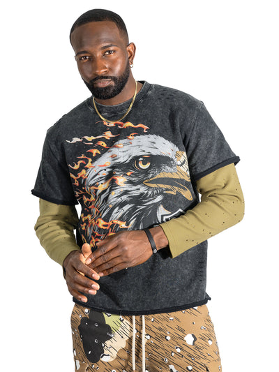 Sweatshirt|F4225 "Loyal To Few" Long Sleeves - Black