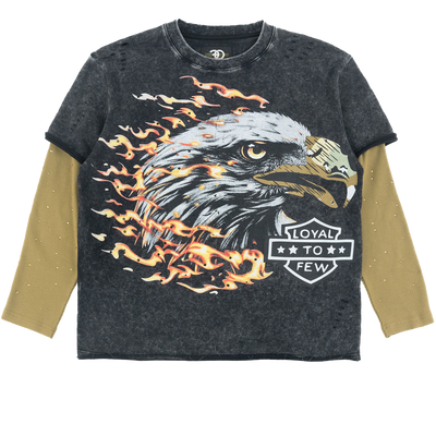 Sweatshirt|F4225 "Loyal To Few" Long Sleeves - Black