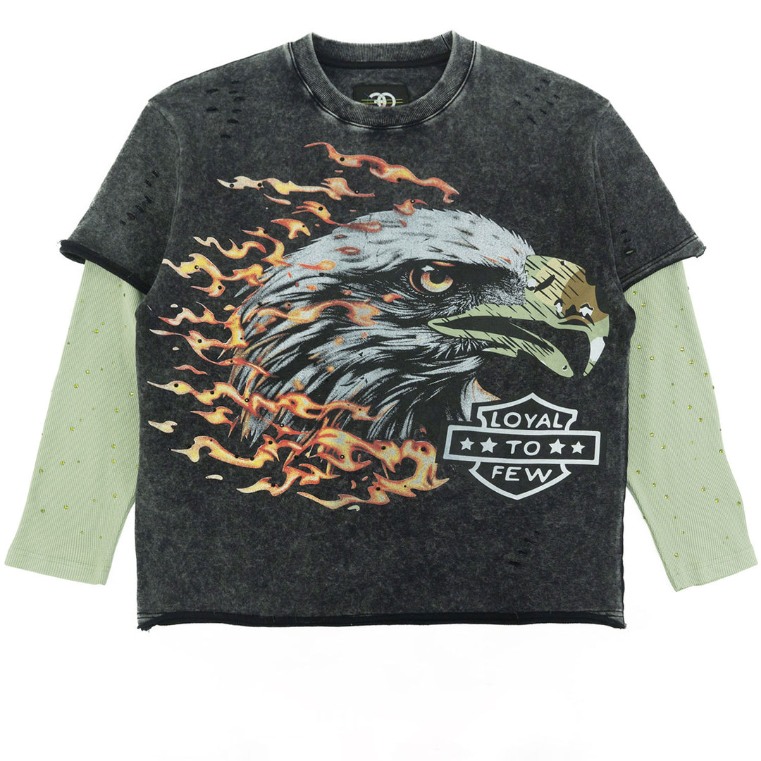 Sweatshirt|F4225 "Loyal To Few" Long Sleeves - Olive