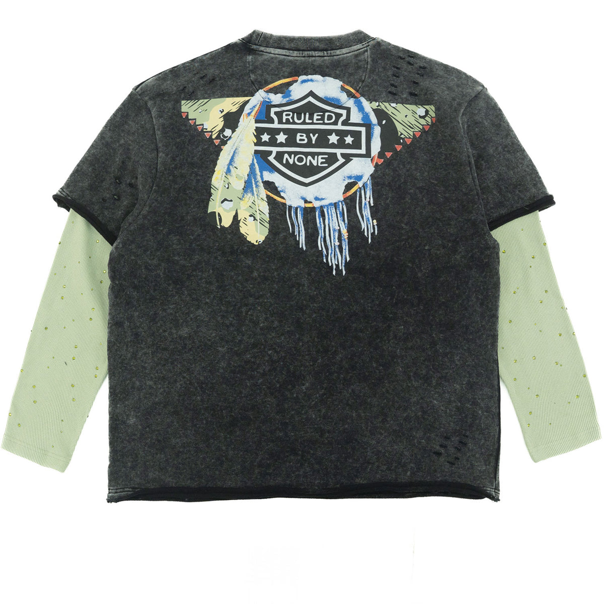 Makobi F4225 "Loyal To Few" Long Sleeves in Olive, view 5