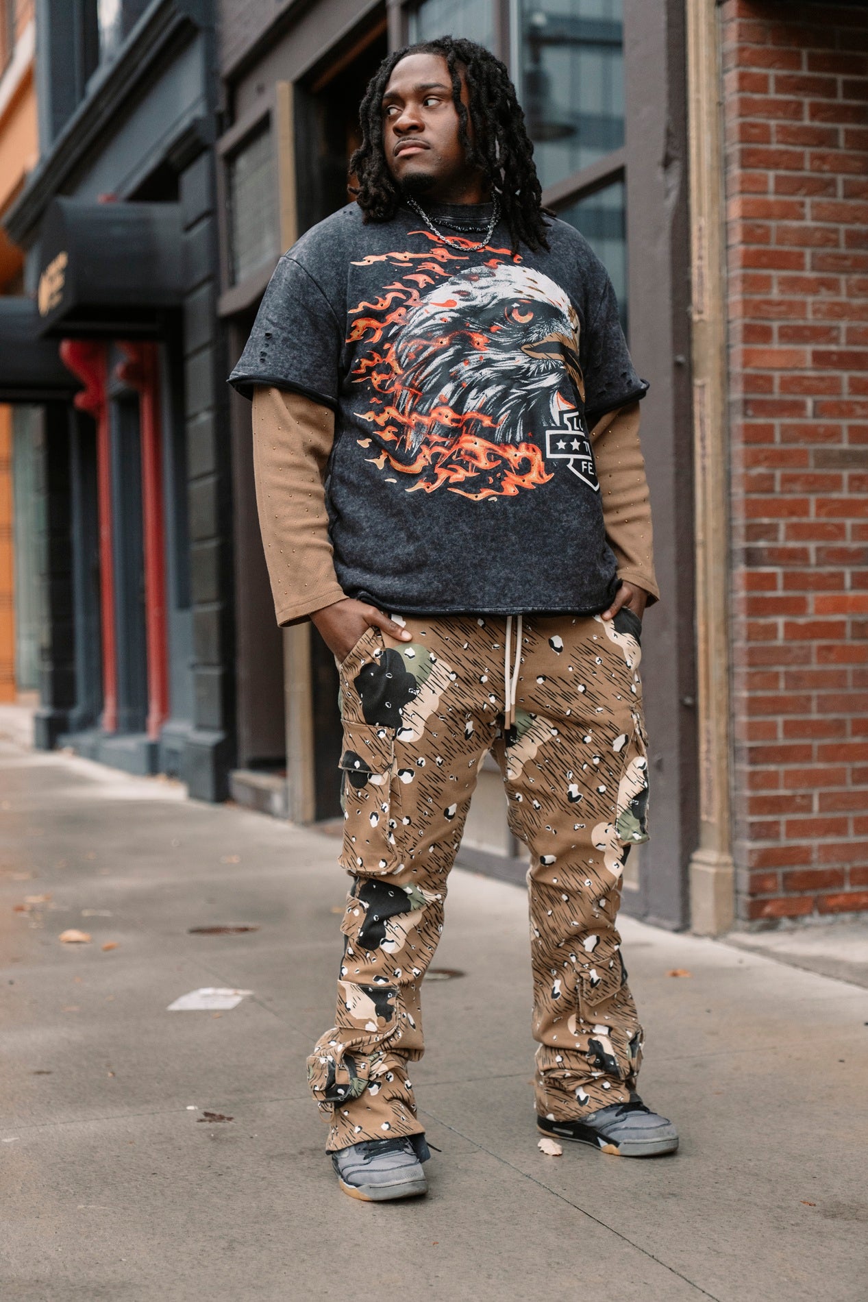 Sweatshirt|F4225 "Loyal To Few" Long Sleeves - Black