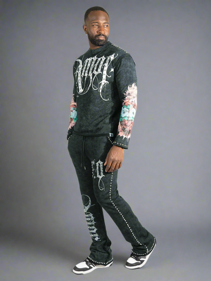 ست هودی تله و صحرایی F5725 - مشکی