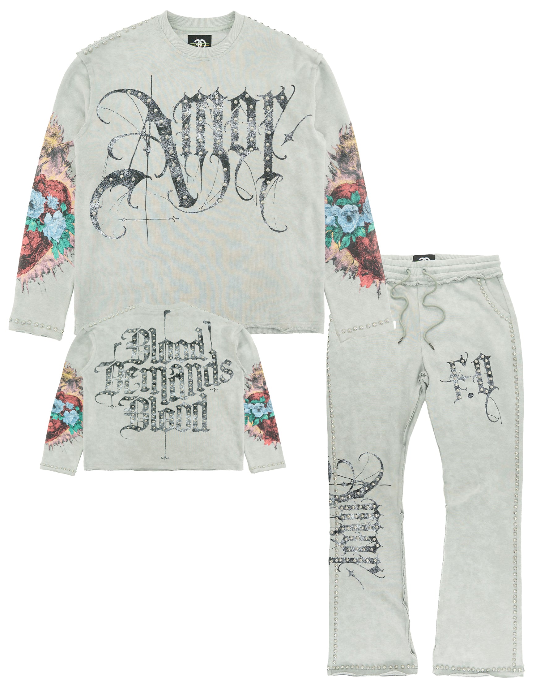 Set | F4226 Amor Jogging Set - Gray