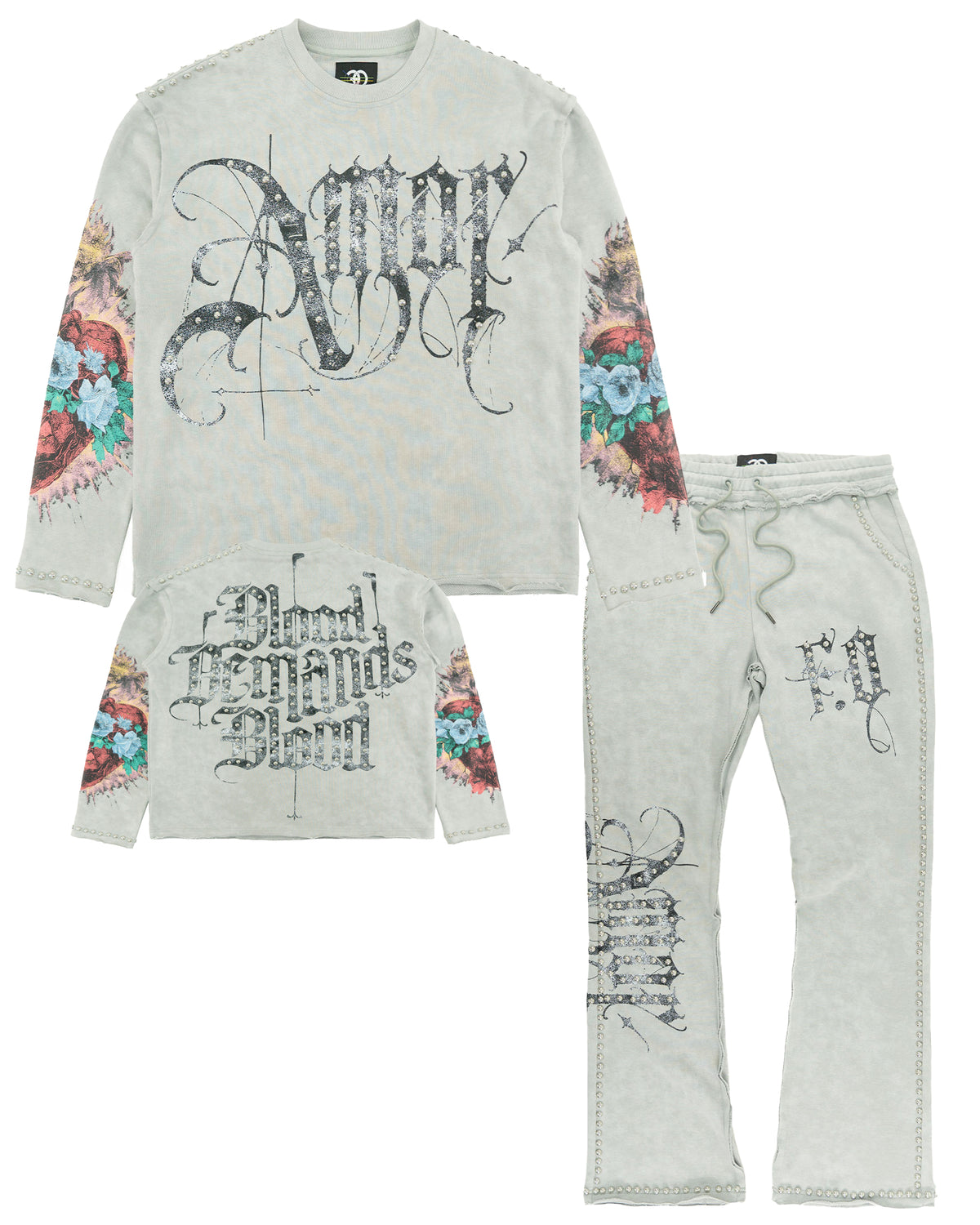 F4226 Amor Jogging Set - Gray