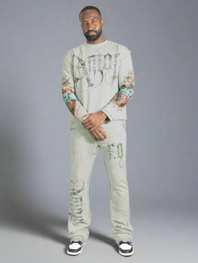 Set | F4226 Amor Jogging Set - Gray