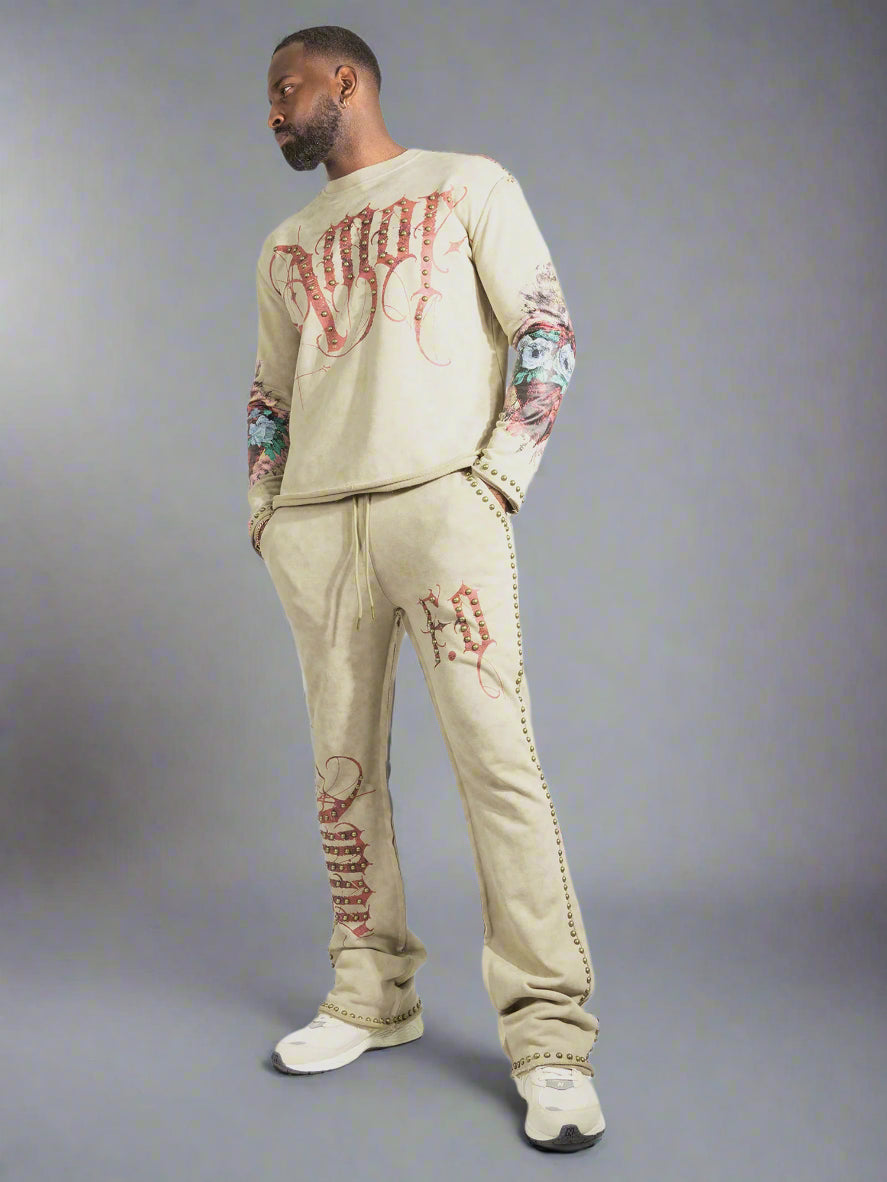 Set | F4226 Amor Jogging Set - KHAKI