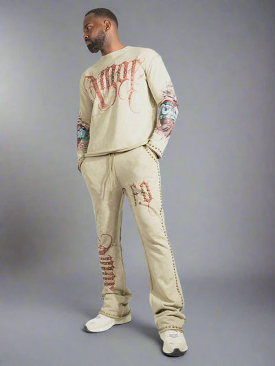 Set | F4226 Amor Jogging Set - KHAKI