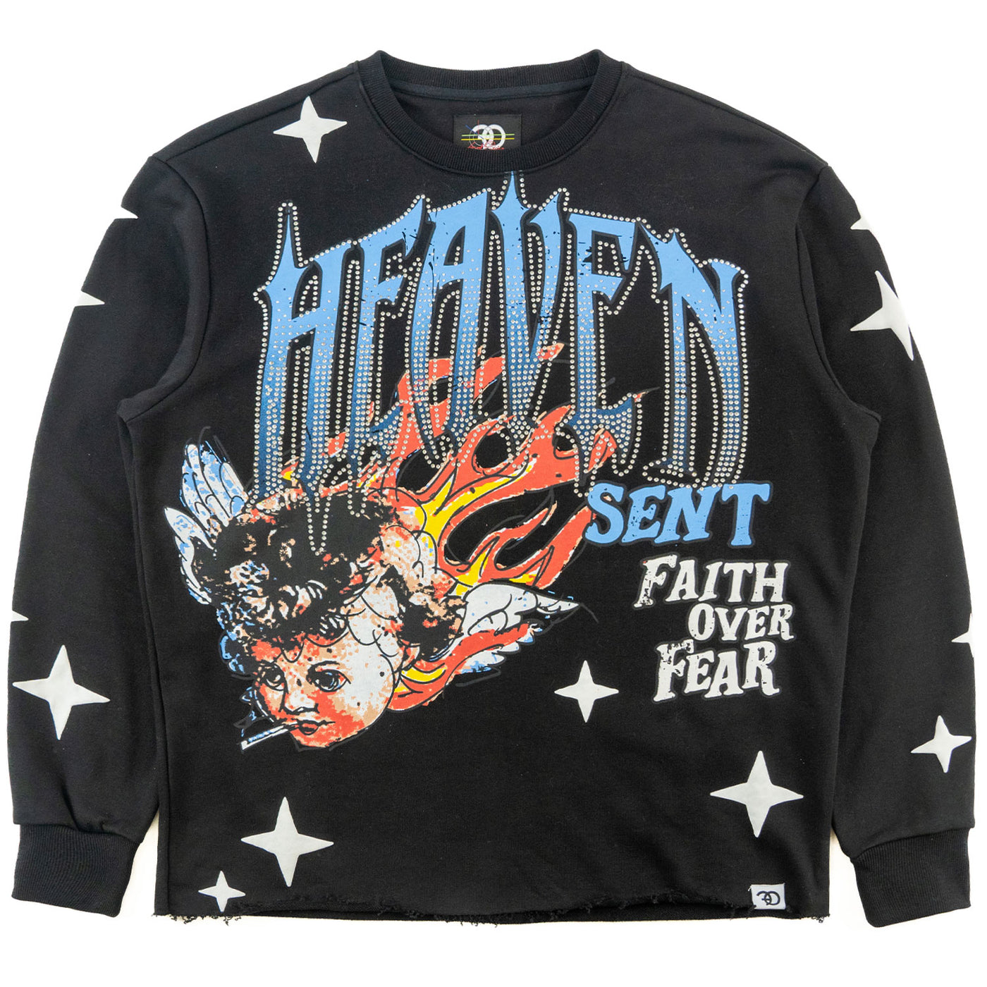 F4330 Heaven Sent Crewneck Sweatshirt - Black