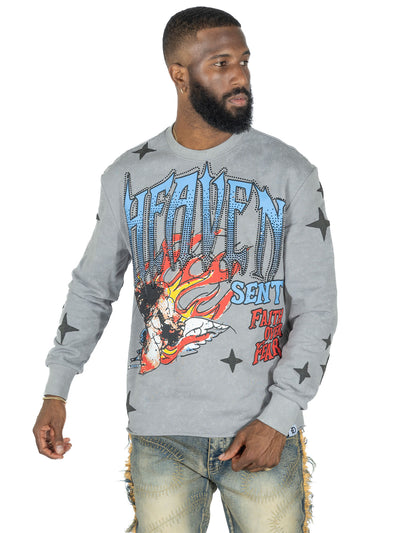 F4330 Heaven Sent Crewneck Sweatshirt - Gray