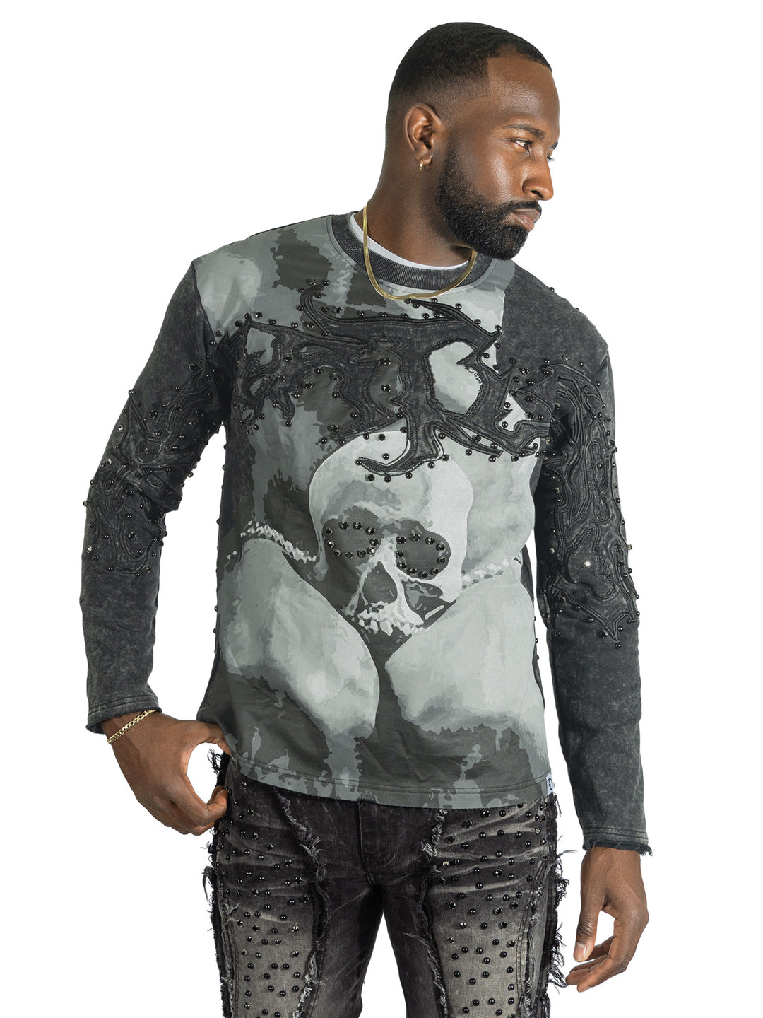Sweatshirt|F4357 Heartless Crewneck - Black