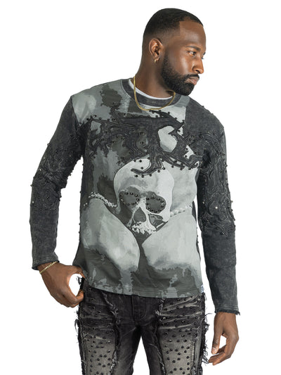 Sweatshirt|F4357 Heartless Crewneck - Black