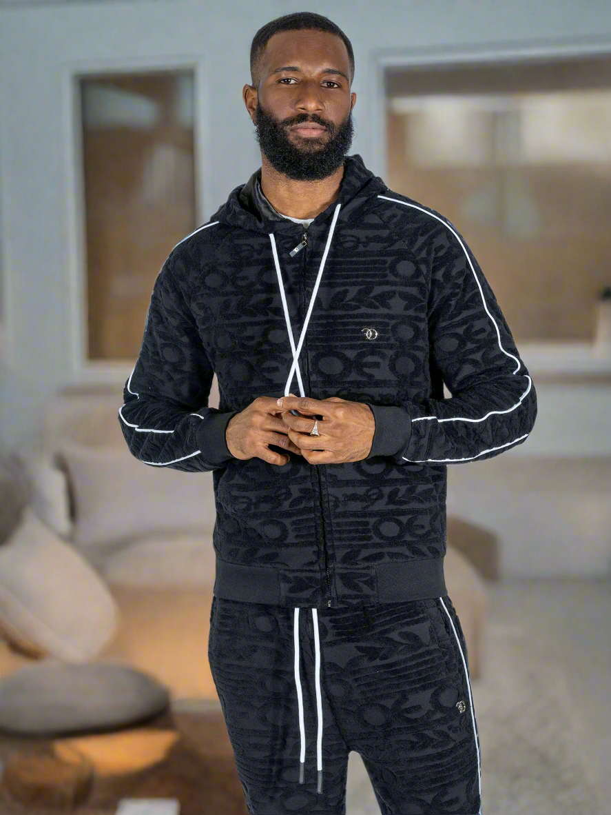 ست هودی تله و صحرایی F5725 - مشکی