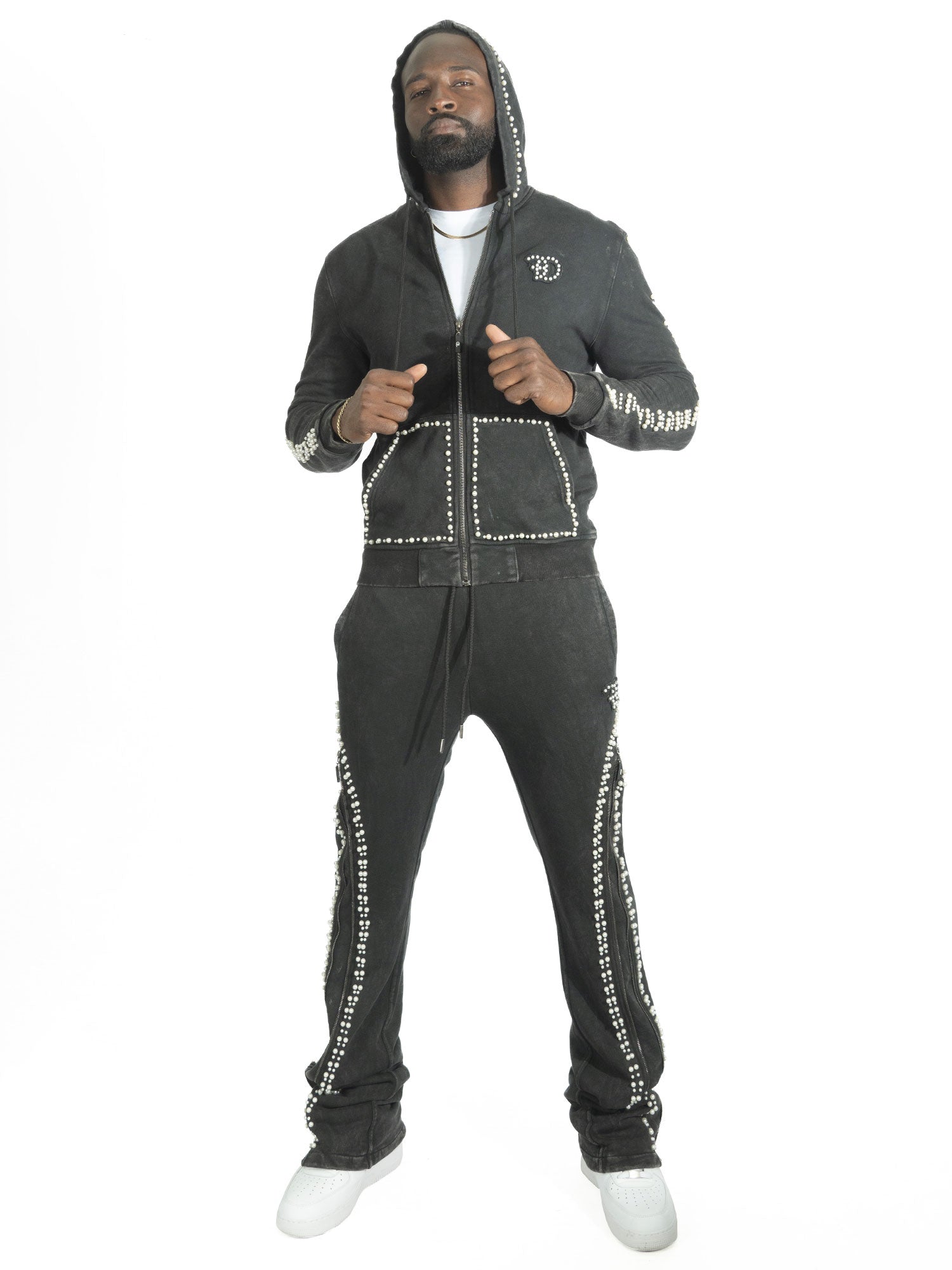 Set | F5245 Blind Faith Hoodie Set - Black