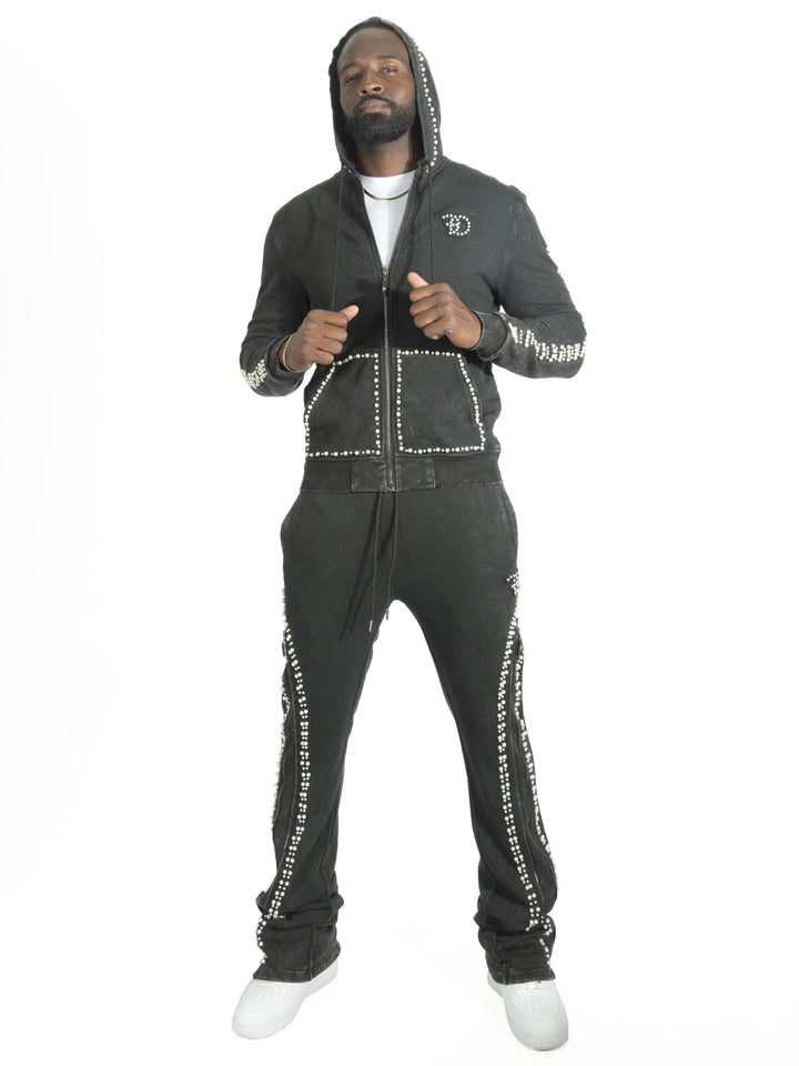 F5725 Frost Pakute &amp; Aaye Hoodie Ṣeto - Dudu