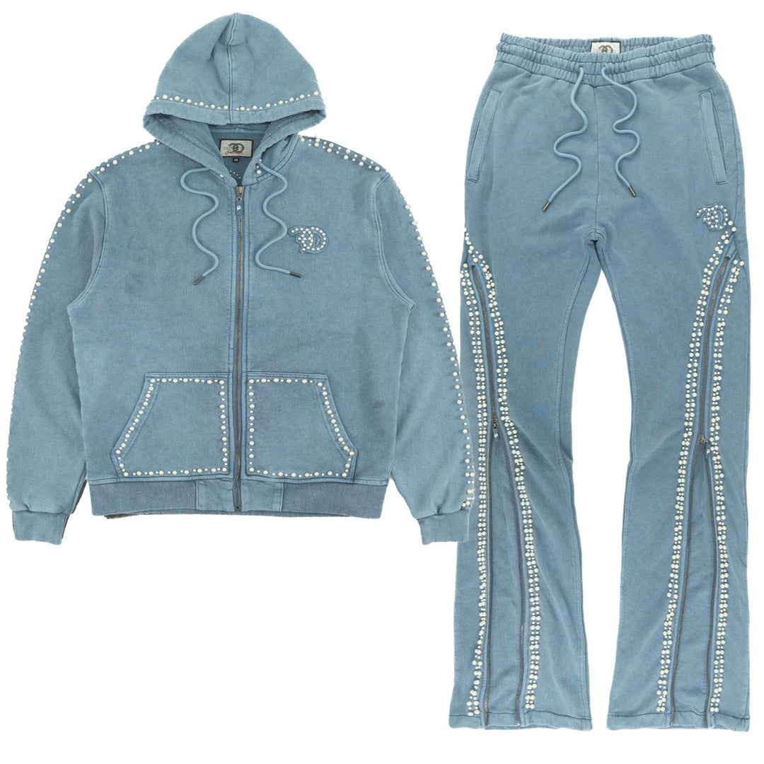 Set | F5245 Blind Faith Hoodie Set - Blue