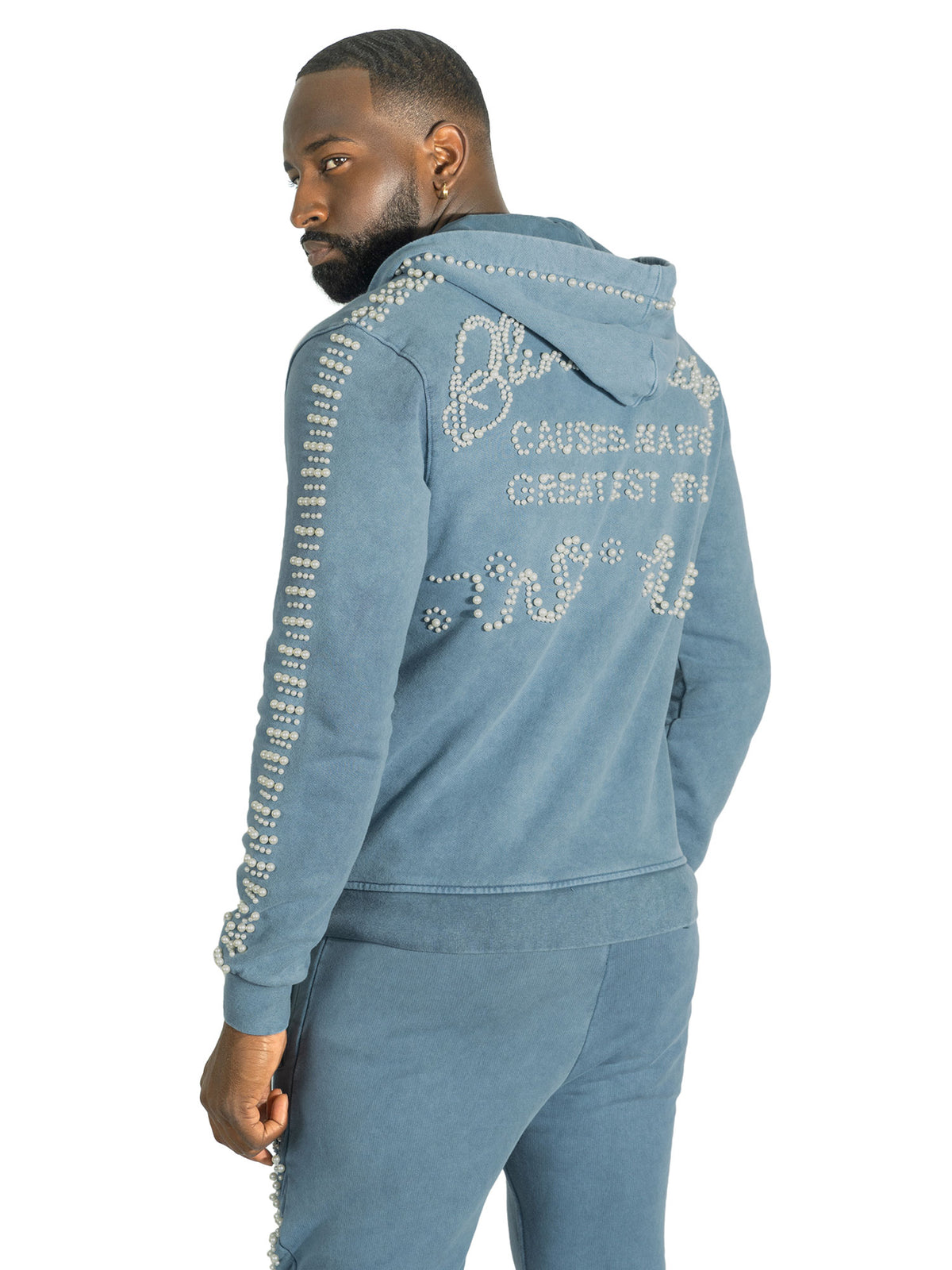 F5725 Frost Pakute &amp; Aaye Hoodie Ṣeto - Dudu