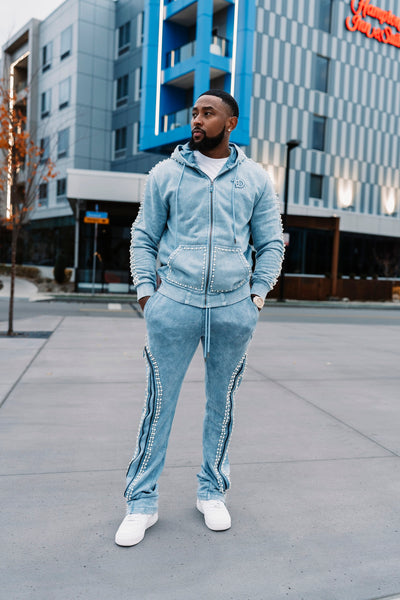 Set | F5245 Blind Faith Hoodie Set - Blue