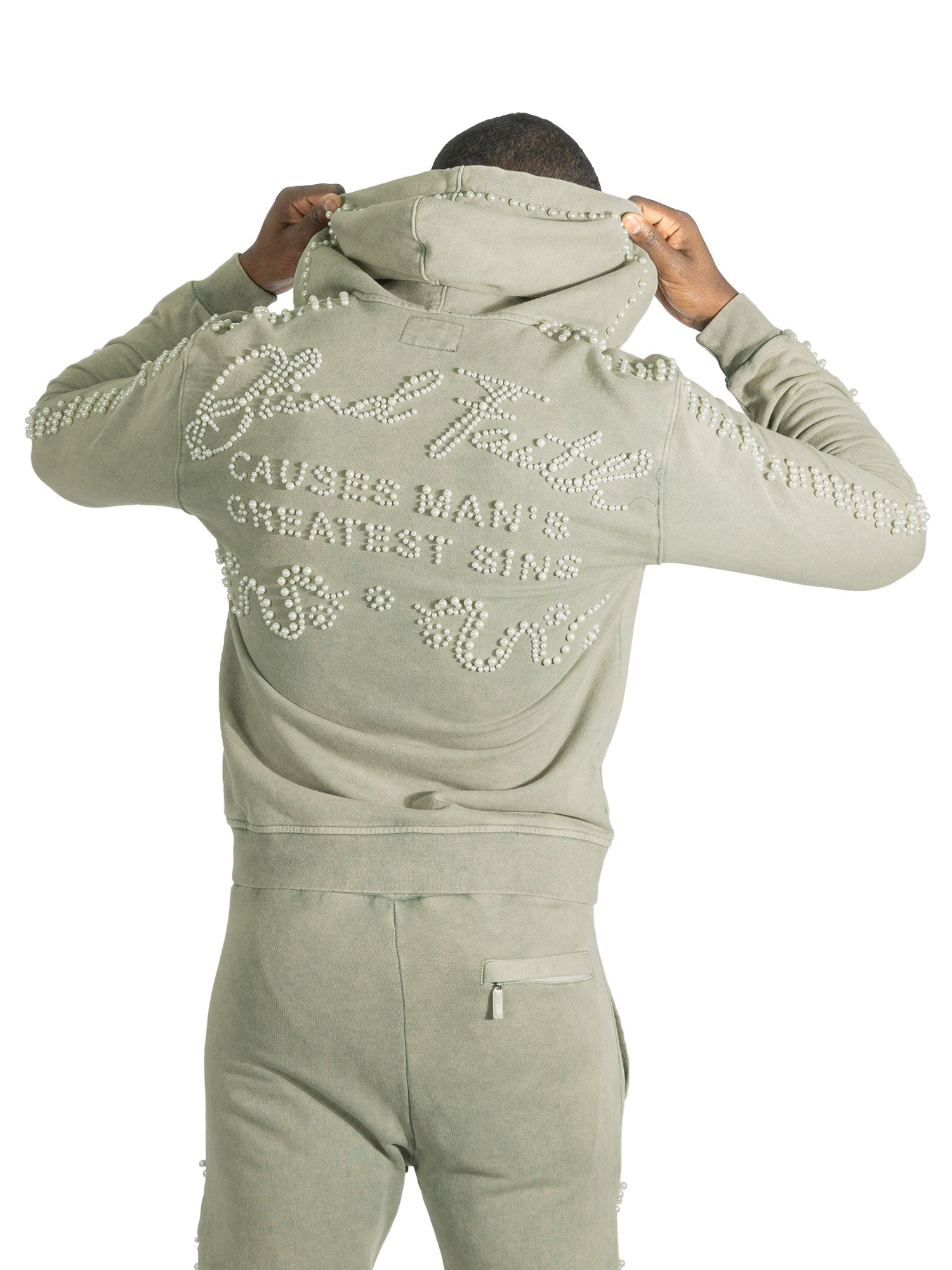 F5725 Frost Pakute &amp; Aaye Hoodie Ṣeto - Dudu