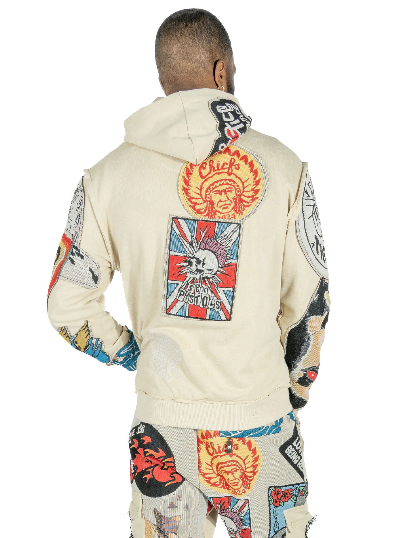 F5545 Brave Heart Tapestry Hoodie - Oat