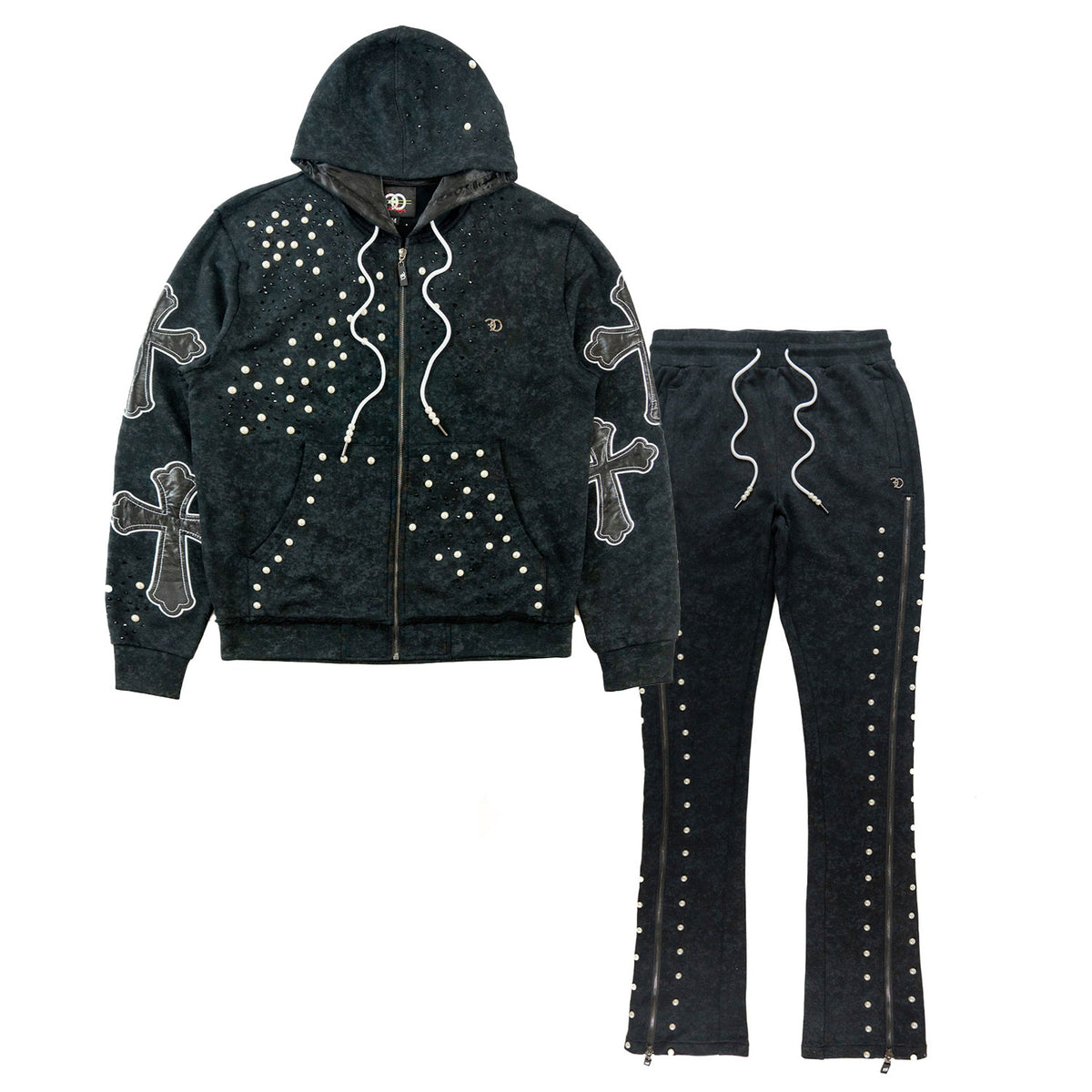 F5710 Loyalty Zip-up Set - Black