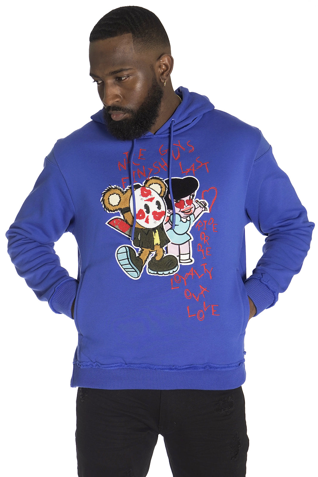 Makobi F5712 Frost Nice Guy Hoodie in Royal, view 4