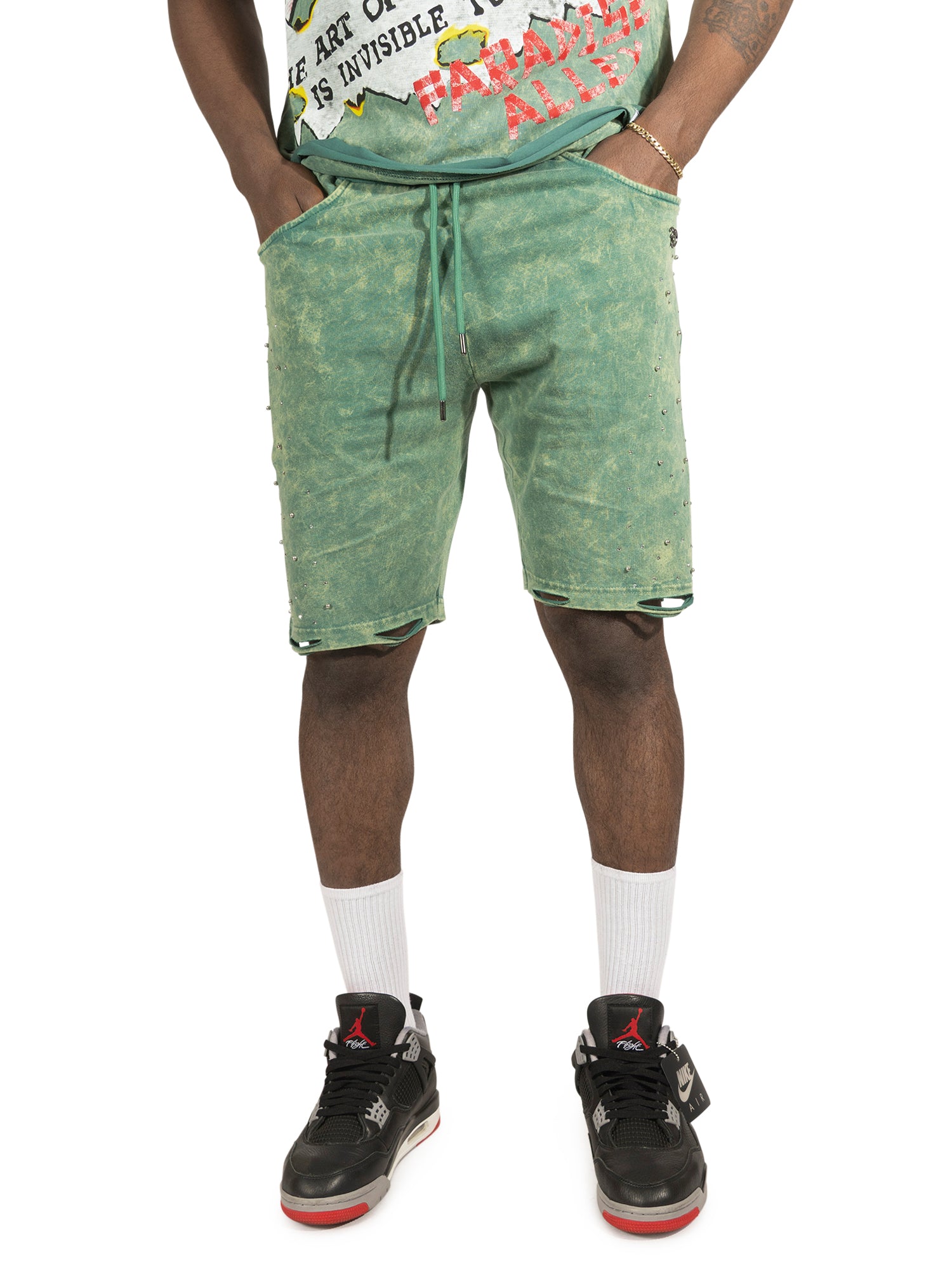 F616 Nuovo Reesh Shorts - Green