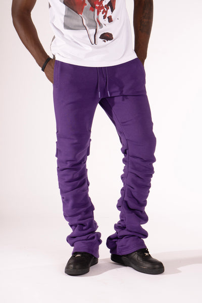 F6220 Malik Stacked Sweatpants - Purple