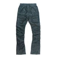 Makobi F6464 Monico Nylon Stacked Pants in Black