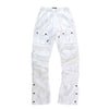 F6464 Monico Nylon Stacked Pants - White