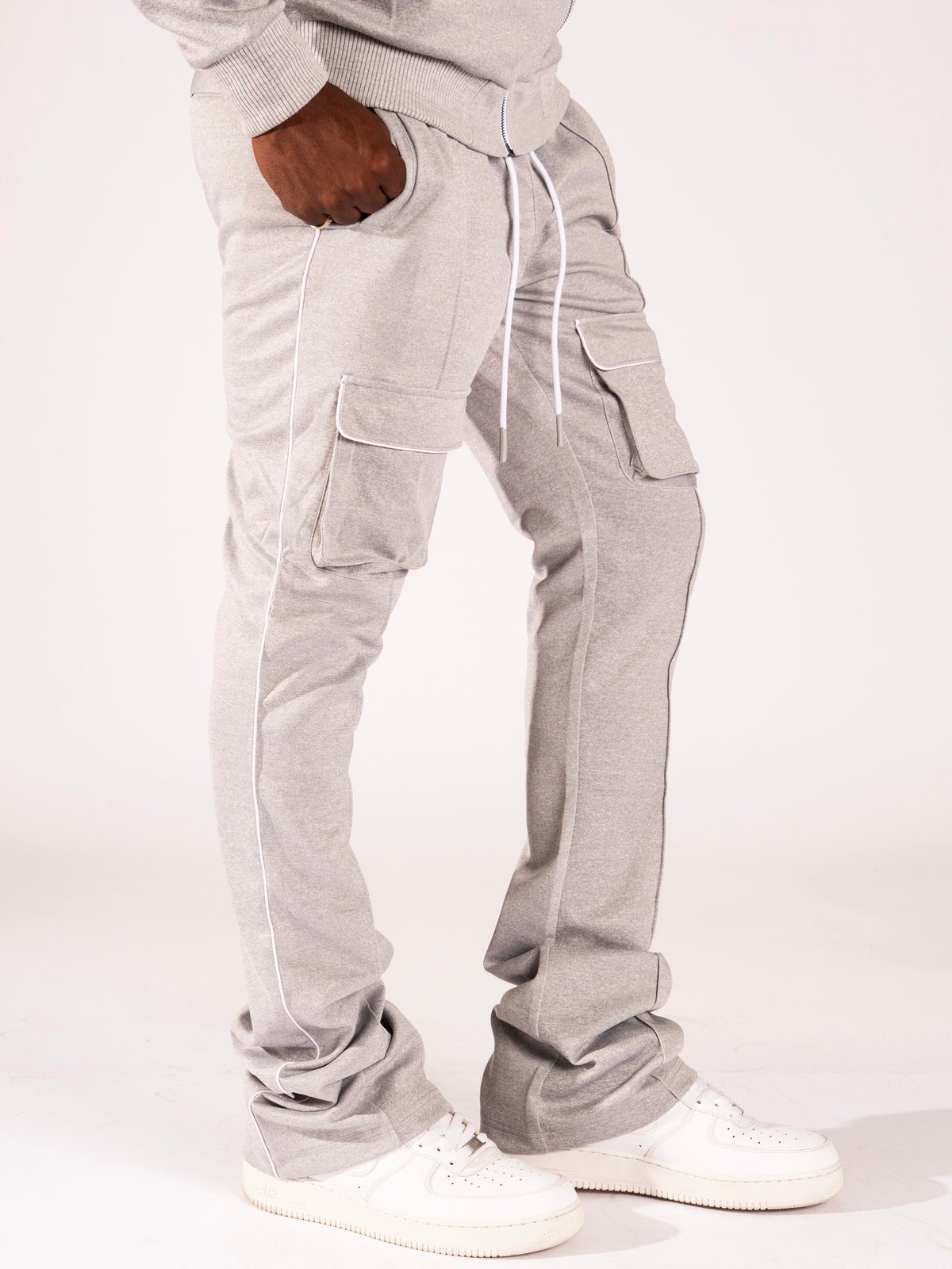 Makobi F6770 Romo Track Pants in Gray, view 4