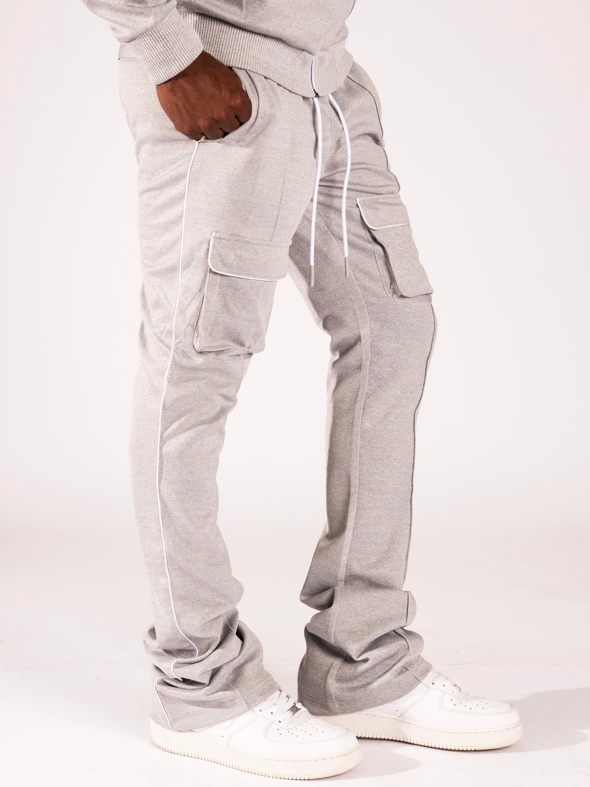 Makobi F6770 Romo Track Pants in Gray, view 4