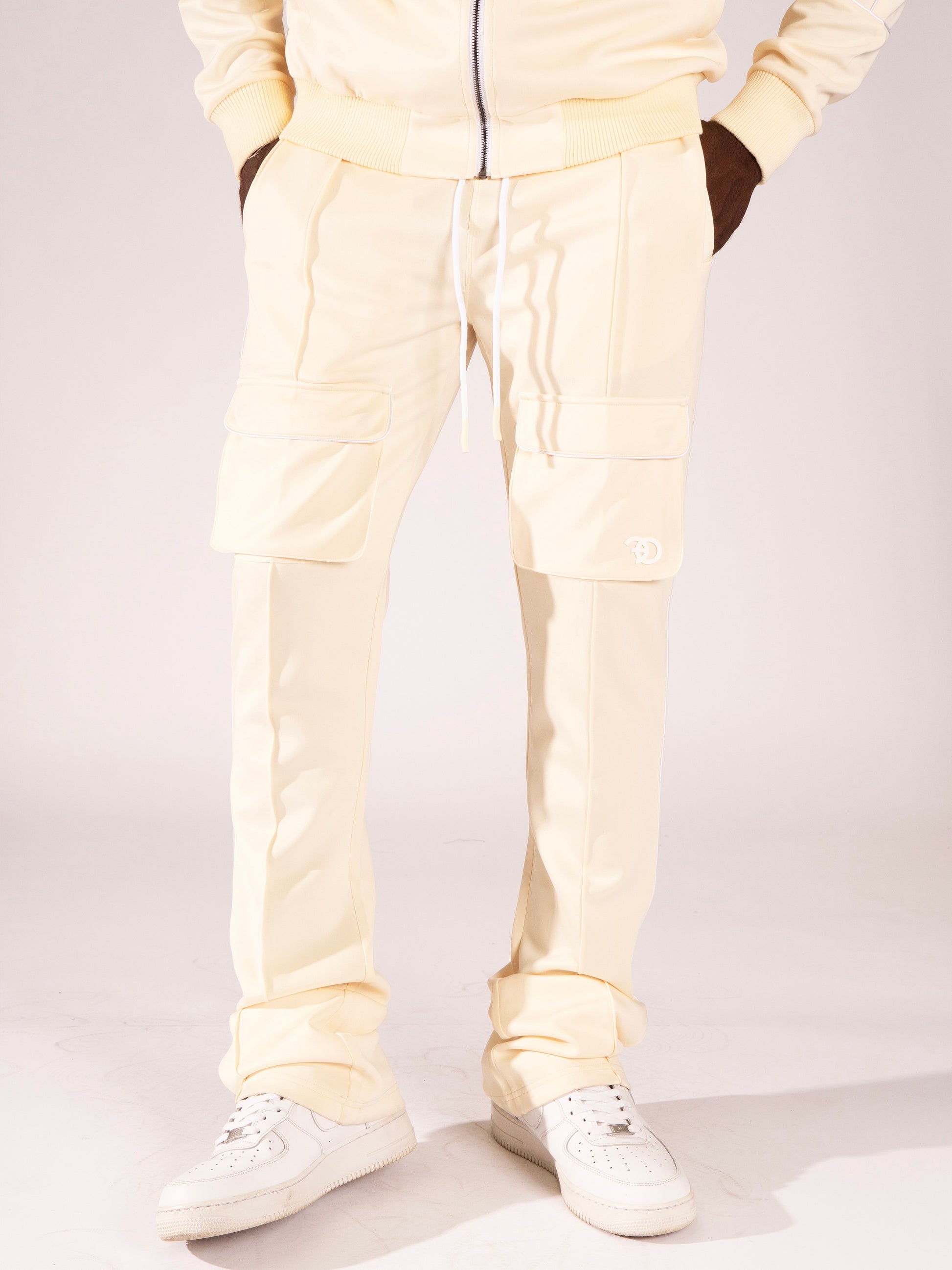 Makobi F6770 Romo Track Pants in Natural, view 2