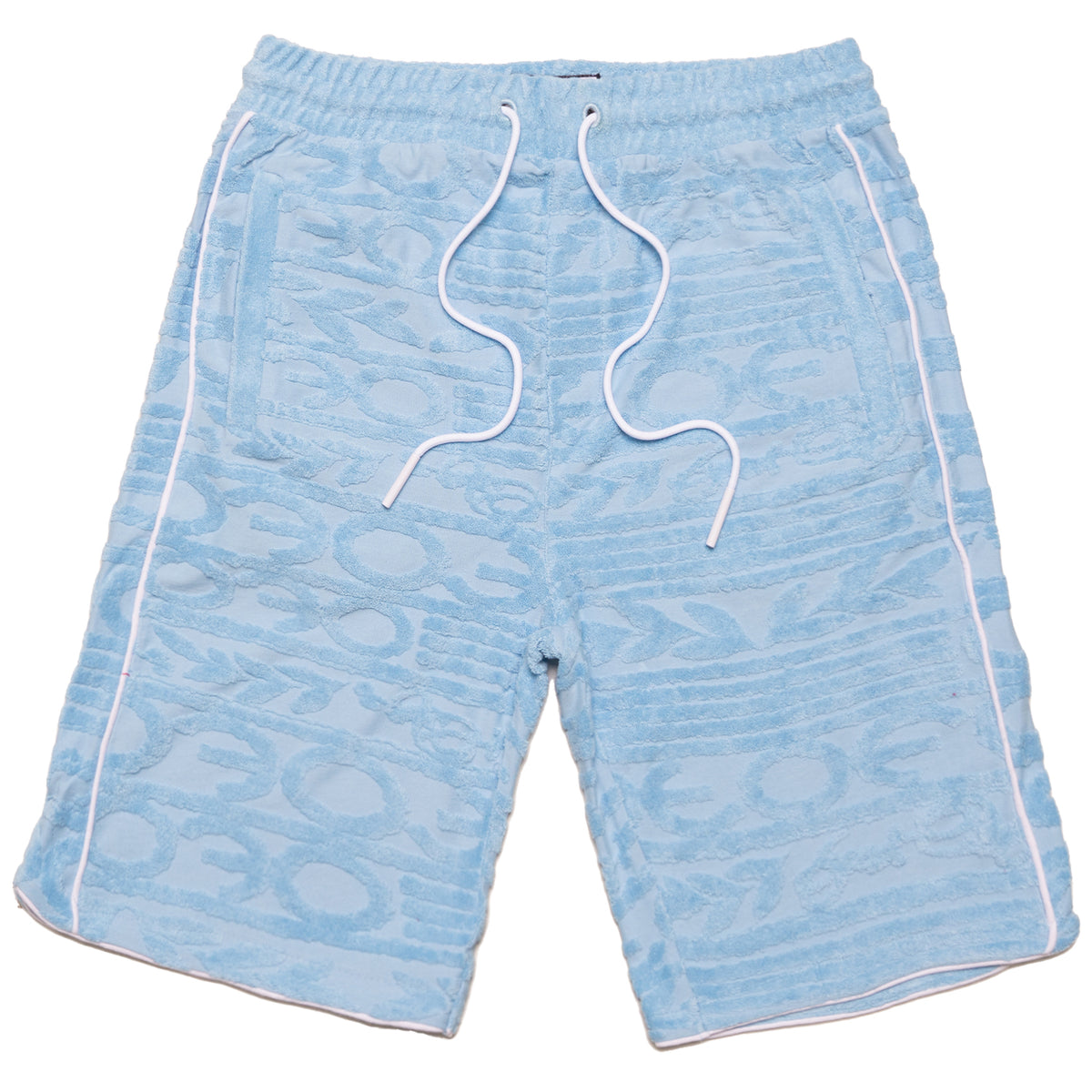 F678 Baroque Terry Shorts- Blue